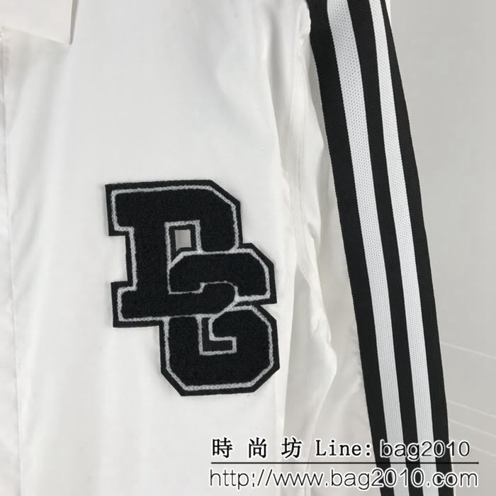 DＧ杜嘉班納 18ss秋冬新款 胸口刺繡毛巾布DG字母 織帶拼接襯衣 ydi1103